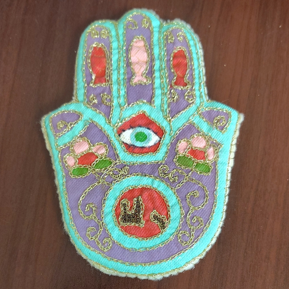 CLOSET CLOSE OUT SALE Embroidered Hamsa Magnet (Ward Off Evil Eye)